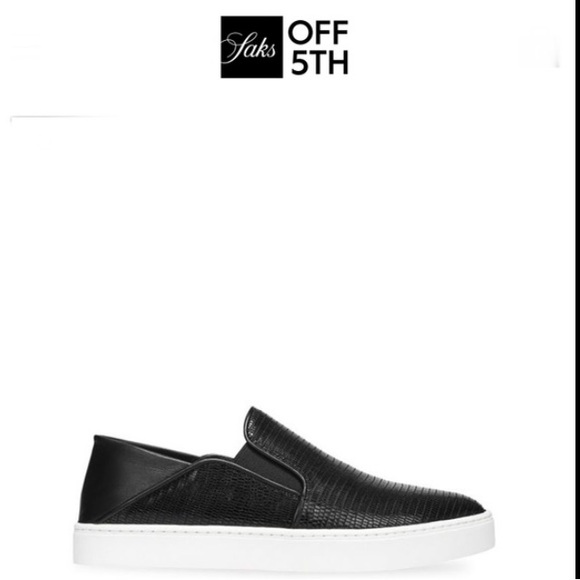 🔥1/2 of Summer Sale!🔥 VINCE Garvey Round Toe Slip-On Suede & Leather Sneakers - Picture 3 of 14